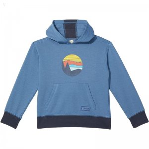 L.L.Bean Athleisure Hoodie Graphic (Little Kids) Moonlight Blue ID-NECehoi2