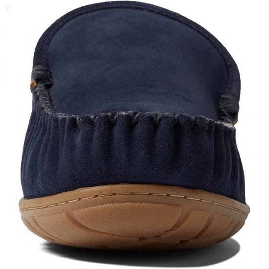 L.L.Bean Wicked Good Slipper Venetian Carbon Navy/Saddle ID-yZk5is6C