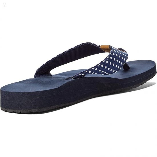 L.L.Bean Classic Maine Isle Flip-Flop 3 Woven Print Darkest Navy/White Dot ID-GQnVuUI6