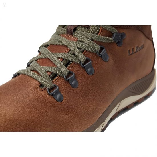 L.L.Bean Alpine Hiking Sneaker Leather Maple Brown/Dark Earth ID-qK9NbF8h