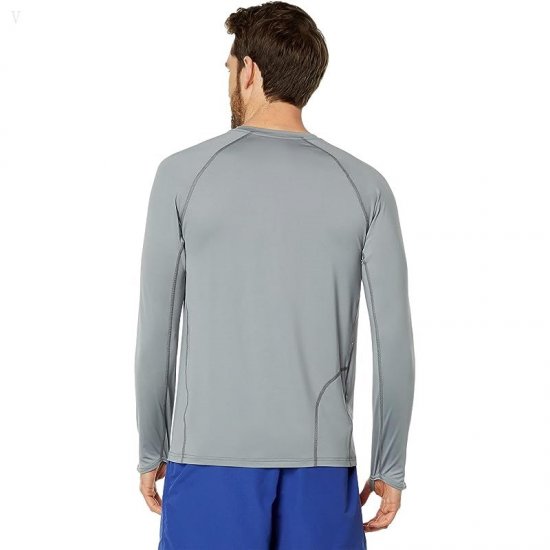 L.L.Bean Swift River Cooling Rashguard Regular Graystone Katahdin Circle ID-yghvGG1q