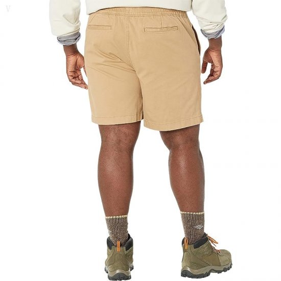 L.L.Bean Lakewashed Stretch Pull-On Khaki Shorts Heritage Khaki ID-n6rxStt7