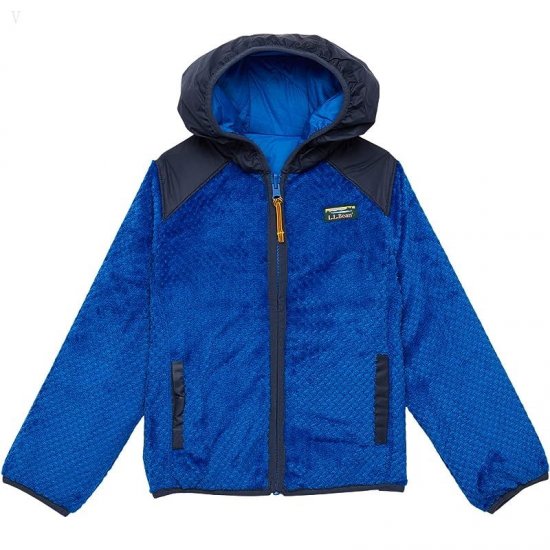 L.L.Bean Mountain Bound Reversible Hooded Jacket (Little Kids) Deep Sapphire/Carbon Navy ID-PgWWiH3u
