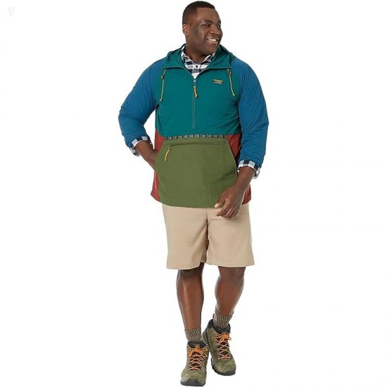 L.L.Bean Mountain Classic Anorak Multicolor - Tall Spruce/Tuscan Olive ID-ZkhVG7yB