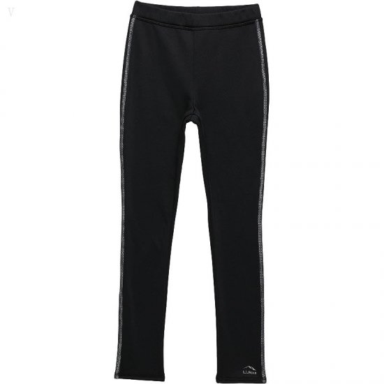 L.L.Bean Mountain Fleece Leggings II (Big Kids) Black ID-7BDc3ipq