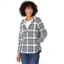 L.L.Bean Scotch Plaid Flannel Relaxed Fit Hoodie Indigo Tartan ID-7husb7Vy