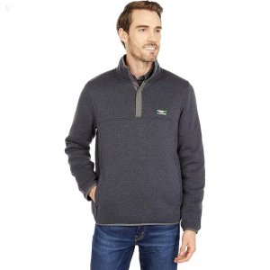 L.L.Bean Sweater Fleece Pullover Charcoal Gray Heather ID-B7VxUzQc