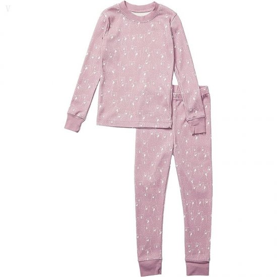 L.L.Bean Organic Cotton Fitted Pajamas (Toddler) Mauve Berry Bears ID-JhxX0Jf5