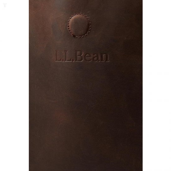 L.L.Bean Stonington Full Grain Leather Tote Bag Dark Barley ID-tPXXTzKn