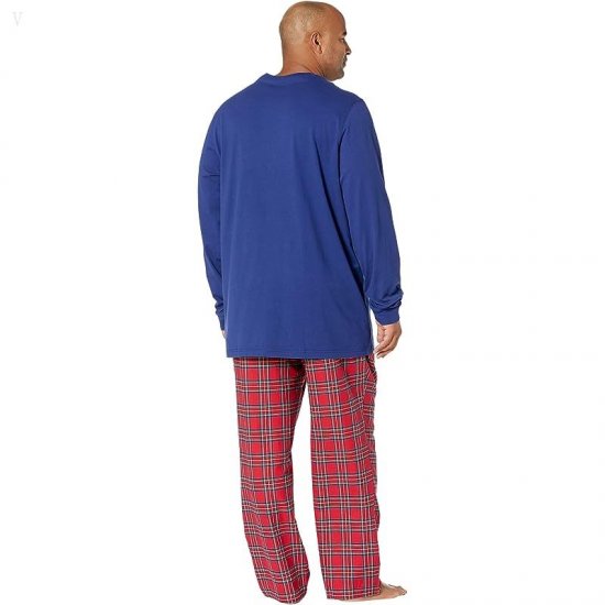 L.L.Bean Camp Pajamas Set Tall Deep Marine Blue ID-6UZFad4D