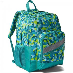 L.L.Bean Kids Deluxe Backpack Print Citron Geo Prizm ID-wqrwxnsC
