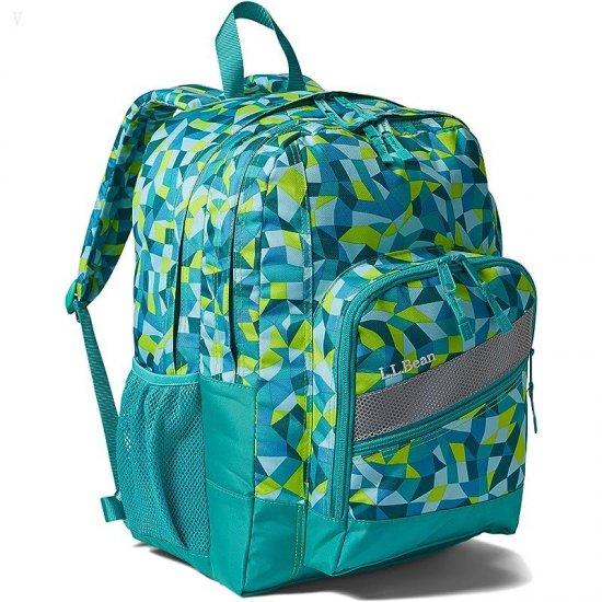 L.L.Bean Kids Deluxe Backpack Print Citron Geo Prizm ID-wqrwxnsC
