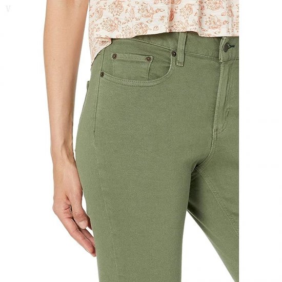 L.L.Bean BeanFlex High-Waist Ankle Jeans Colored in Deep Olive Deep Olive ID-APc34p6O