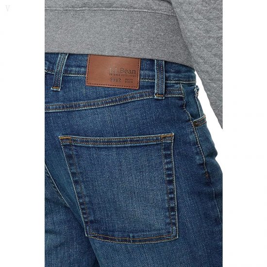 L.L.Bean BeanFlex Jeans Slim Straight Mid Blue ID-EzfaF0RL