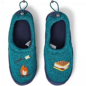 L.L.Bean Sweater Fleece Slipper Motif (Toddler/Little Kid/Big Kid) Teal Blue S'Mores ID-tfaTaVNA
