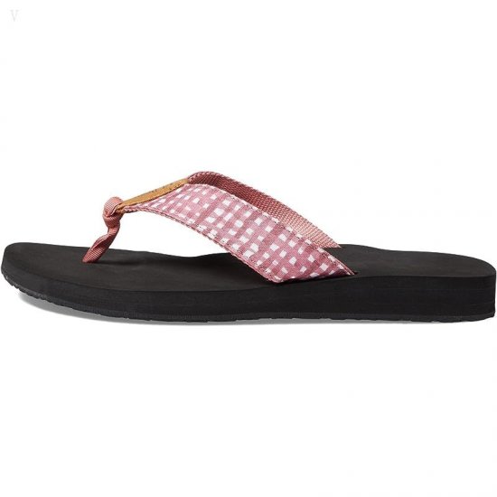 L.L.Bean Classic Maine Isle Flip-Flop 3 Woven Print Mineral Red Gingham ID-eaYhCp28