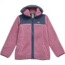 L.L.Bean Sherpa Fleece Hooded Jacket (Big Kids) Mauve Berry/Carbon Navy ID-MeUQQfAI