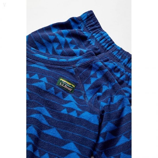 L.L.Bean Fitness Fleece Long Sleeve Tee/Pants Set Print (Toddler) Deep Sapphire/Mountain Print ID-Av5cibL6