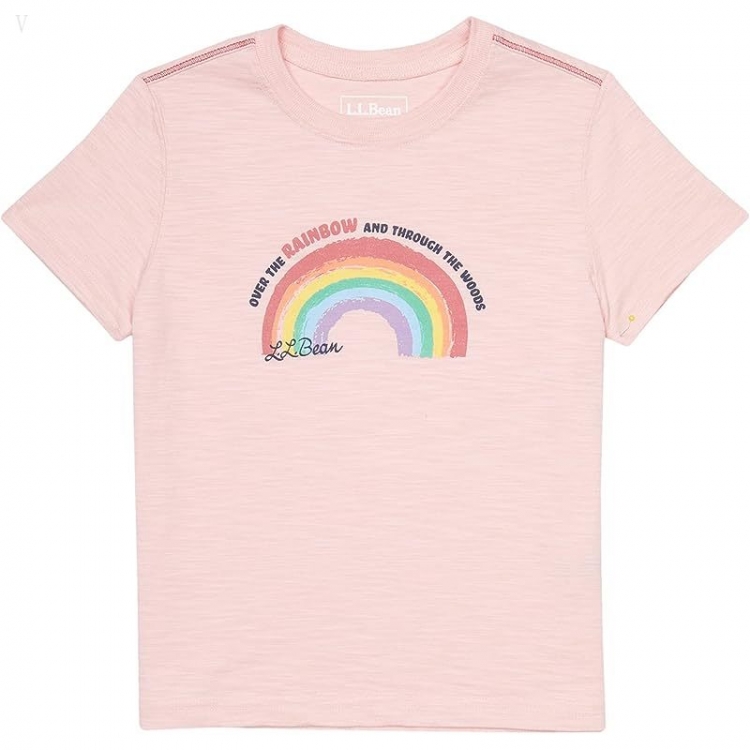 L.L.Bean Graphic Tee Glow in the Dark (Little Kids) Blush Rainbow ID-qPLlHpf0 - Click Image to Close