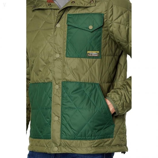 L.L.Bean Katahdin Insulated Shirt Jacket Regular Deep Olive/Rain Forest ID-iPm0iUm1