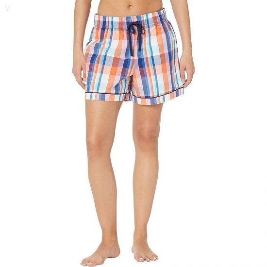 L.L.Bean Springtime Sleep Pajama Shorts Set Daylily Plaid ID-D0ohNxN0