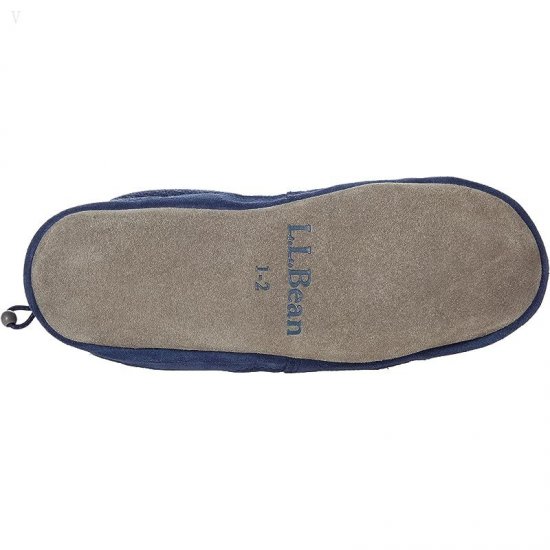 L.L.Bean Sweater Fleece Slipper Motif (Toddler/Little Kid/Big Kid) Bright Navy Polar Bear ID-5M3TzhHg