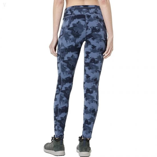 L.L.Bean Boundless Performance Pocket Tights Print Vintage Indigo Blurry Camo ID-BQrv4NGd