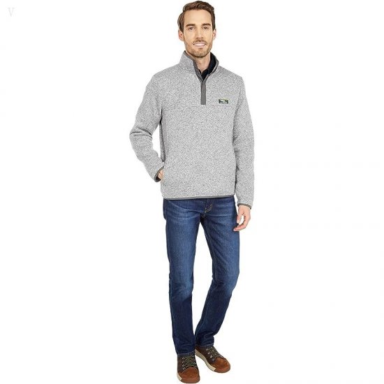 L.L.Bean Sweater Fleece Pullover Grey Heather ID-jX1GVirZ