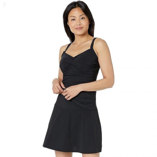 L.L.Bean Slimming Swimwear Swim Skirt Black ID-zVyg3E0v