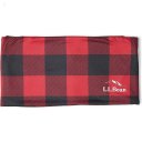 L.L.Bean Fleece Lined Neck Gator Print Classic Red Buffalo ID-dKQ653Om