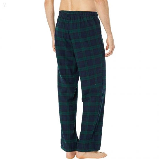 L.L.Bean Scotch Plaid Flannel Pajamas Regular Black Watch Tartan ID-yRKCMV19