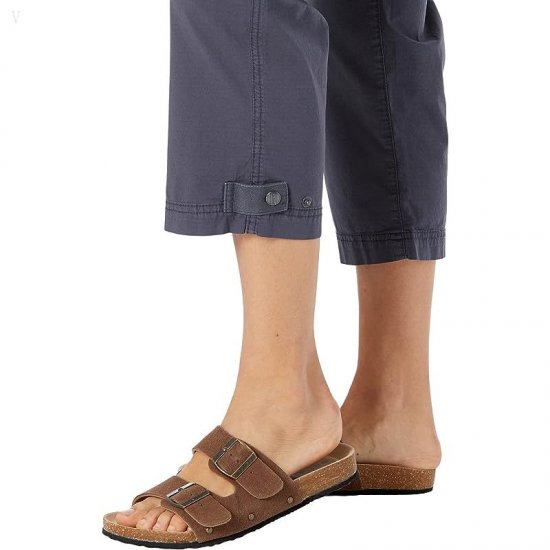 L.L.Bean Petite Ripstop Pull-On Capri Pants Carbon Navy ID-pM73JaqB