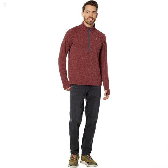 L.L.Bean Adventure Grid Fleece 1/4 Zip Rosewood ID-MnbZkBiD