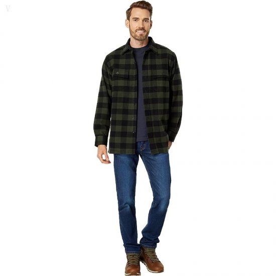 L.L.Bean Chamois Shirt Plaid Regular Forest Shade ID-7ewbbsRW
