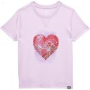 L.L.Bean Organic Short Sleeve Tee (Little Kids) Purple Clover Heart ID-4kG1SLhW