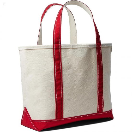 L.L.Bean Boat and Tote Medium Red Trim ID-f90b4tmo