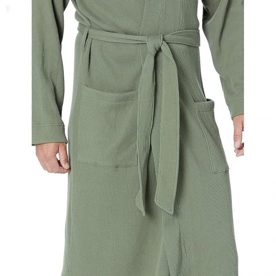 L.L.Bean Comfort Waffle Robe Regular Deep Olive ID-yTqXDeGB