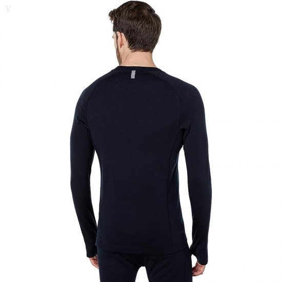 L.L.Bean Cresta Wool Midweight 250 Crew Top Dark Black ID-xI5VaBd9