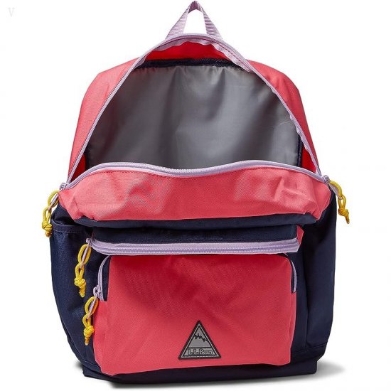 L.L.Bean Trailfinder Backpack (Little Kids/Big Kids) Ruby Coral/Bright Navy ID-8VNE0gLm