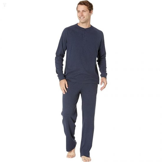 L.L.Bean Organic Cotton Pajamas Regular Navy Heather ID-pmhR5wYu
