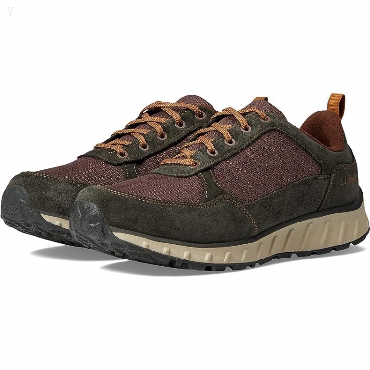 L.L.Bean Snow Sneaker 5 Low Water Resistant Insulated Lace-Up Loden/Dark Earth ID-644qPitO - Click Image to Close