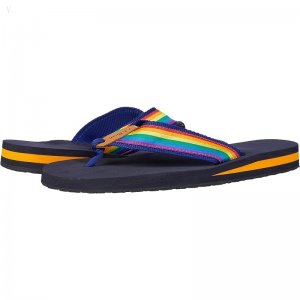 L.L.Bean Classic Maine Isle Flip-Flop 3 Motif Rainbow Stripe/Indigo Ink ID-q4C8LHvi