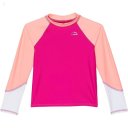L.L.Bean Sun-and-Surf Swim Shirt (Big Kids) Wild Rose Color-Block ID-Wl1gVDWY