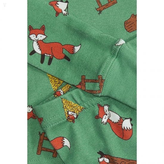 L.L.Bean Organic Cotton Fitted Pajamas (Toddler) Greenfield Foxes ID-eXcak7w6