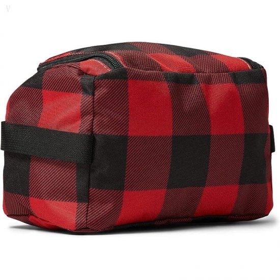 L.L.Bean Personal Organizer Toiletry Kit Print Red Buffalo Plaid ID-SofUxKdW