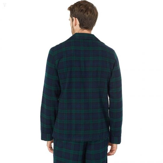 L.L.Bean Scotch Plaid Flannel Pajamas Regular Black Watch Tartan ID-yRKCMV19