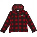 L.L.Bean Sweater Fleece Hooded Print (Big Kids) Garnet Buffalo Check ID-S80ZgrMi