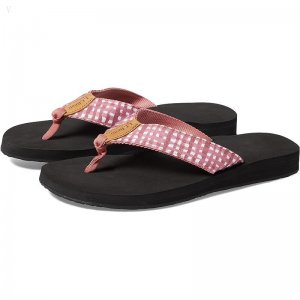 L.L.Bean Classic Maine Isle Flip-Flop 3 Woven Print Mineral Red Gingham ID-eaYhCp28