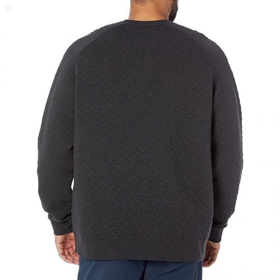 L.L.Bean Quilted Crew Neck - Tall Dark Charcoal Heather ID-hkHhAkqr