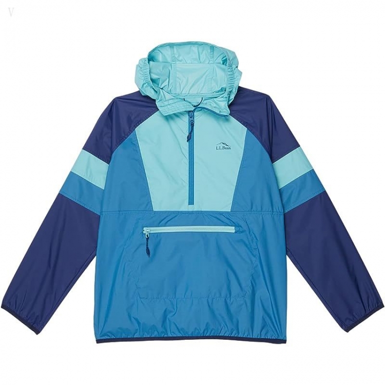 L.L.Bean Wind and Rain Anorak (Big Kids) Marine Blue/Sea Blue ID-O4jUm2Vk - Click Image to Close